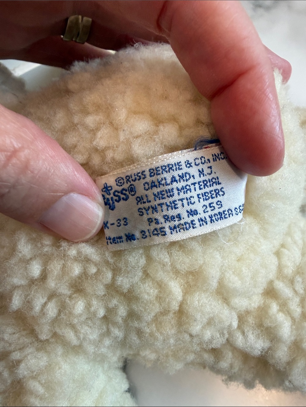 SnuggleâBear Plush Lever BrothersâSherpa 1997 8 inch Stuffed Animal Advertising - Picture 4 of 4
